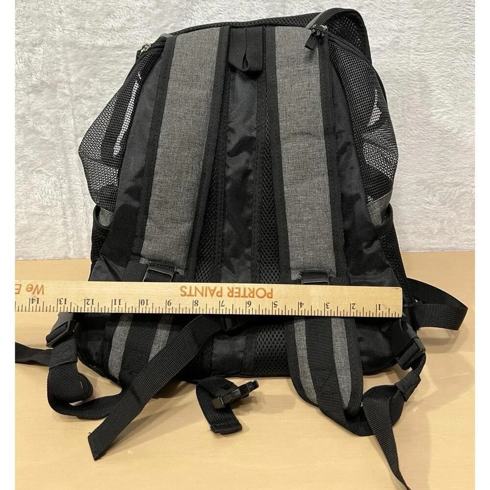 PetAmi Deluxe Pet Carrier Backpack,‎ Ventilated Mesh, Gray/Black, Travel Bag